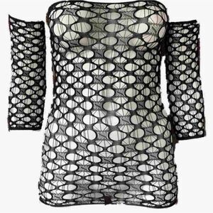 Killer Legs Black Fishnet Bodysuit And Gloves Queen Plus Size